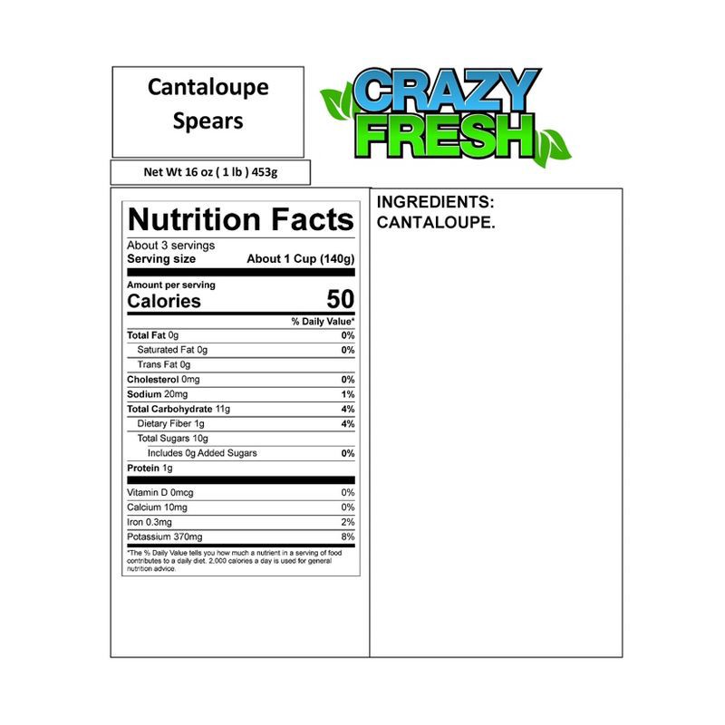 slide 5 of 6, Crazy Fresh Cut Cantaloupe Spears - 15oz, 15 oz