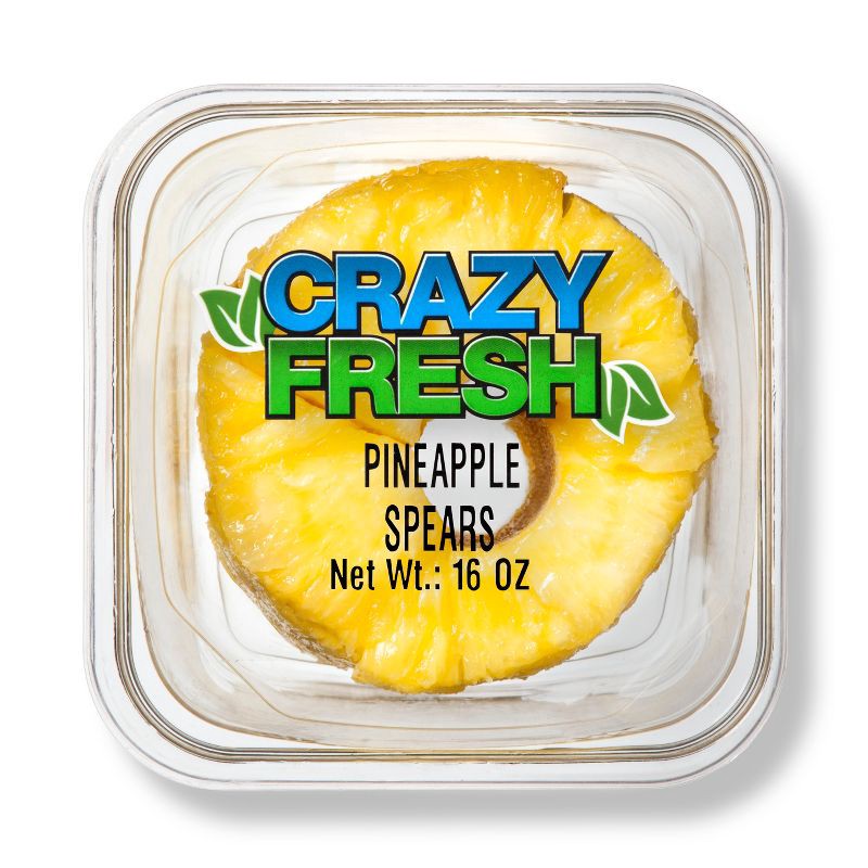 slide 1 of 3, Crazy Fresh Cut Pineapple Spears - 16oz, 16 oz