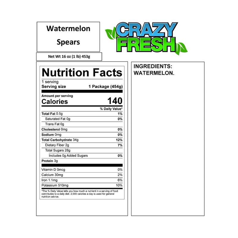 slide 5 of 6, Crazy Fresh Cut Watermelon Spears - 16oz, 16 oz