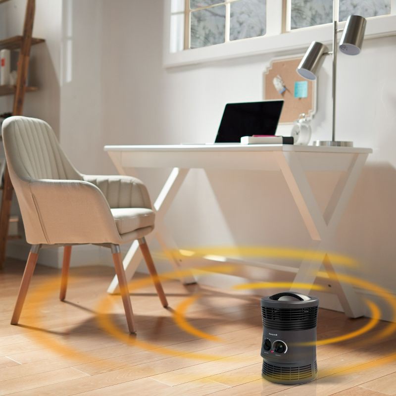 slide 2 of 12, Honeywell HHF360B 1500W 360˚ Surround Indoor Heater Black: Portable Space Heater for Bedroom, ETL Listed, Fan Driven, 1 ct