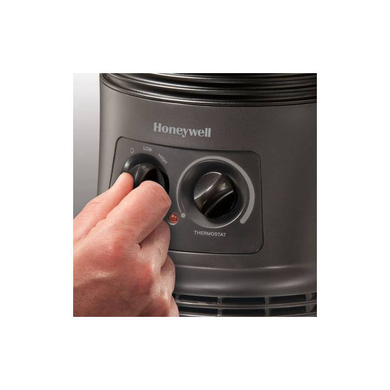 slide 7 of 12, Honeywell HHF360B 1500W 360˚ Surround Indoor Heater Black: Portable Space Heater for Bedroom, ETL Listed, Fan Driven, 1 ct