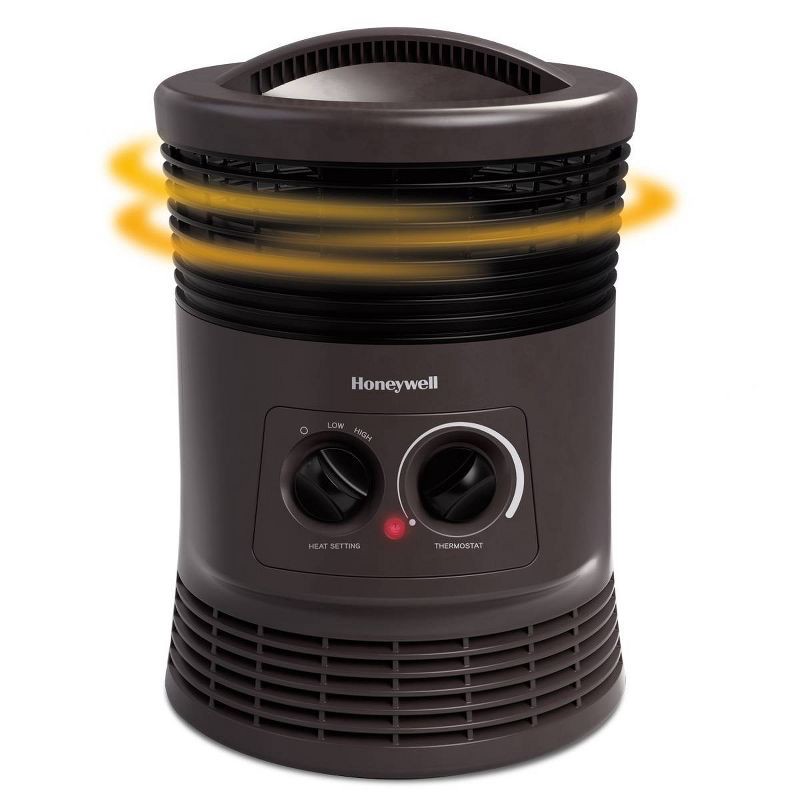 slide 4 of 10, Honeywell HHF360B 1500W 360˚ Surround Indoor Heater Black, 1 ct