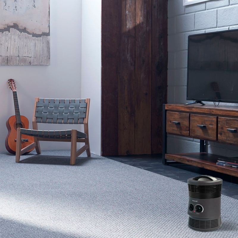 slide 9 of 12, Honeywell HHF360B 1500W 360˚ Surround Indoor Heater Black: Portable Space Heater for Bedroom, ETL Listed, Fan Driven, 1 ct