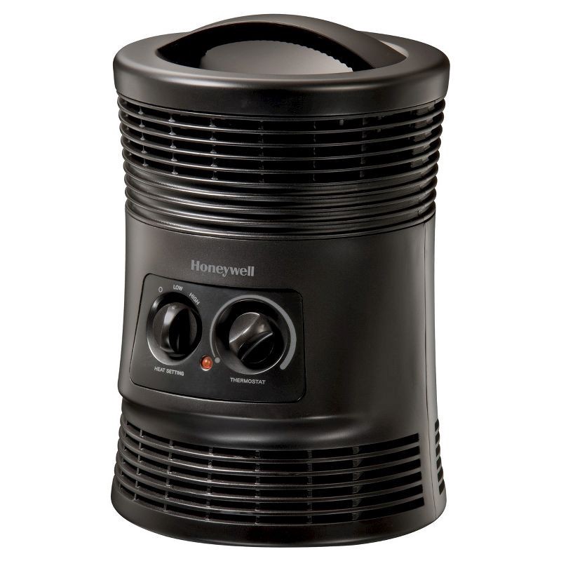 slide 1 of 10, Honeywell HHF360B 1500W 360˚ Surround Indoor Heater Black, 1 ct