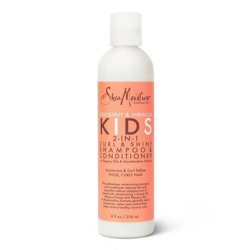 slide 2 of 9, SheaMoisture Coconut and Hibiscus Kids' 2-in-1 Shampoo & Conditioner For Thick Curly Hair - 8 fl oz, 8 fl oz