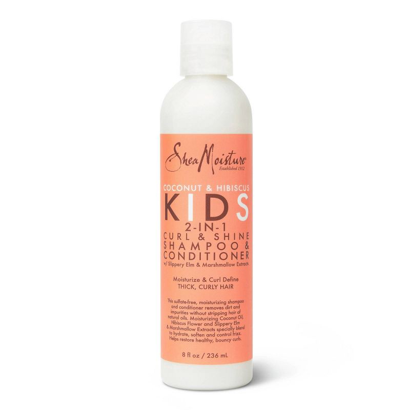 slide 1 of 8, SheaMoisture Coconut and Hibiscus Kids' 2-in-1 Shampoo & Conditioner For Thick Curly Hair - 8 fl oz, 8 fl oz
