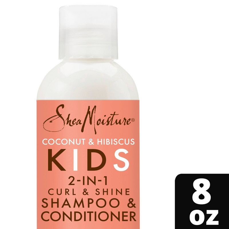 slide 1 of 9, SheaMoisture Coconut and Hibiscus Kids' 2-in-1 Shampoo & Conditioner For Thick Curly Hair - 8 fl oz, 8 fl oz