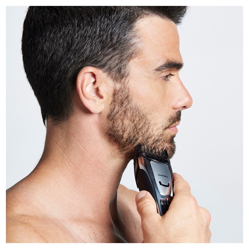 slide 5 of 12, Panasonic Men's All-in-One Rechargeable Facial Beard Trimmer and Total Body Hair Groomer - ES-GB80-S, 1 ct