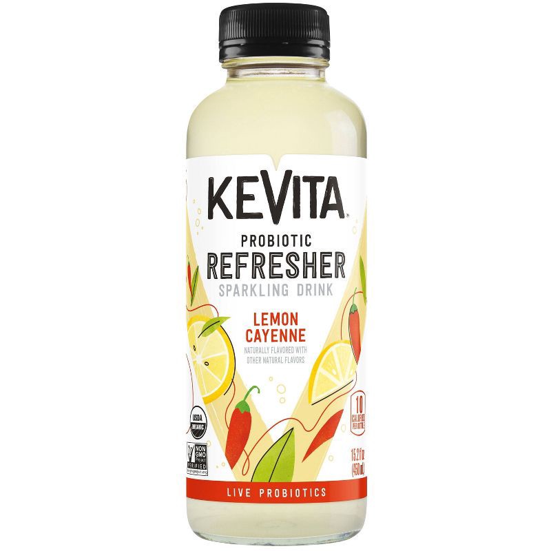 slide 1 of 3, KeVita Lemon Cayenne Sparkling Probiotic Drink - 15.2 fl oz, 15.2 fl oz