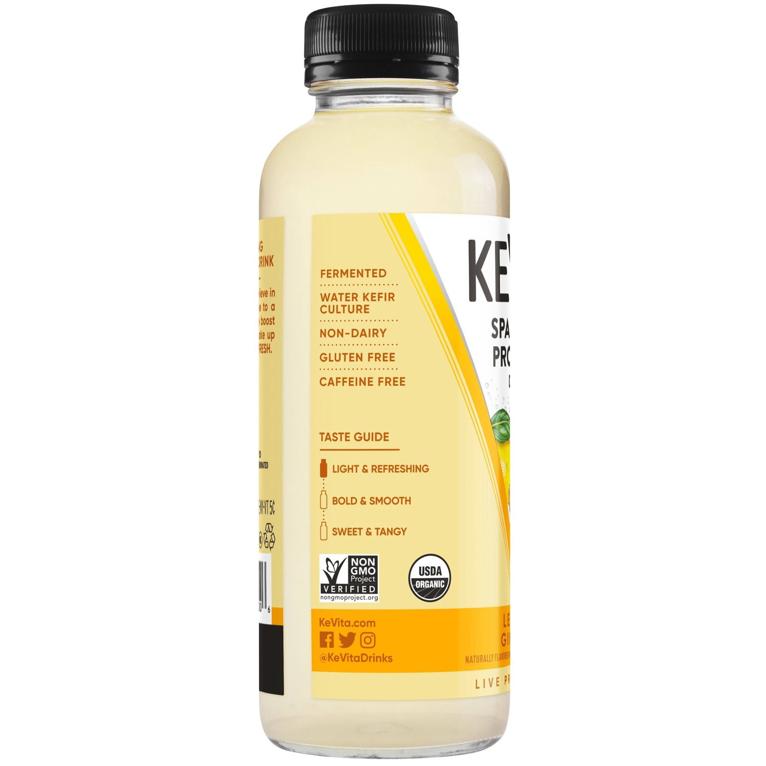 slide 7 of 7, KeVita Lemon Ginger Sparkling Probiotic Drink- 15.2 fl oz, 15.2 fl oz