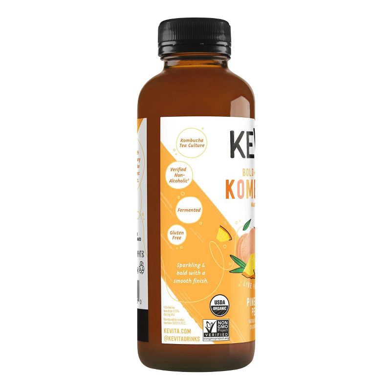 slide 3 of 3, KeVita Pineapple Peach Master Brew Kombucha - 15.2 fl oz, 15.2 fl oz