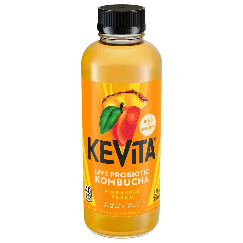 slide 4 of 9, KeVita Pineapple Peach Master Brew Kombucha - 15.2 fl oz, 15.2 fl oz