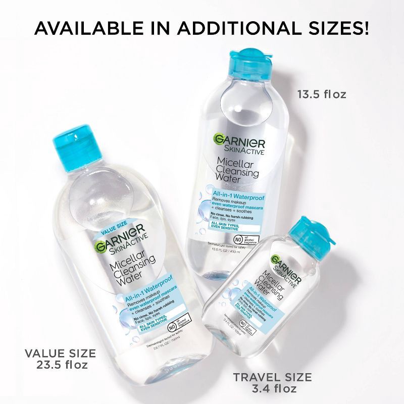 slide 7 of 9, Garnier Skin Active Micellar Cleansing Water - Unscented - 13.5 fl oz, 13.5 fl oz