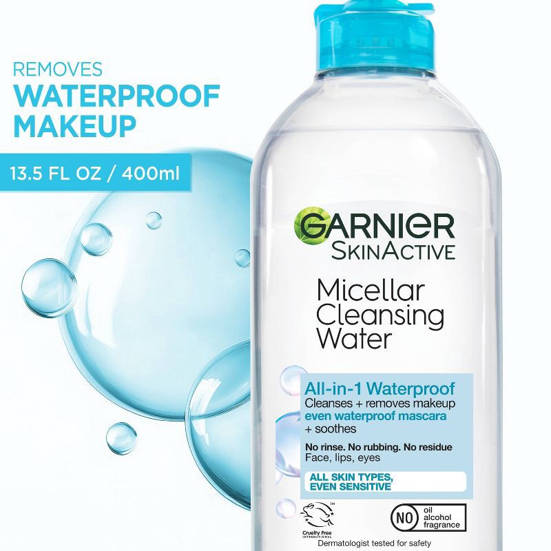 slide 10 of 10, Garnier Skin Active Micellar Cleansing Water - Unscented - 13.5 fl oz, 13.5 fl oz