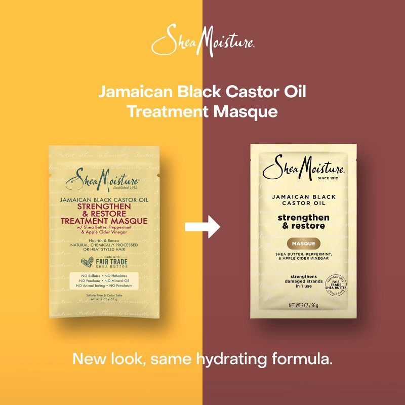 slide 3 of 7, SheaMoisture Jamaican Black Castor Oil Strengthen & Restore Hair Mask - 2oz, 2 oz