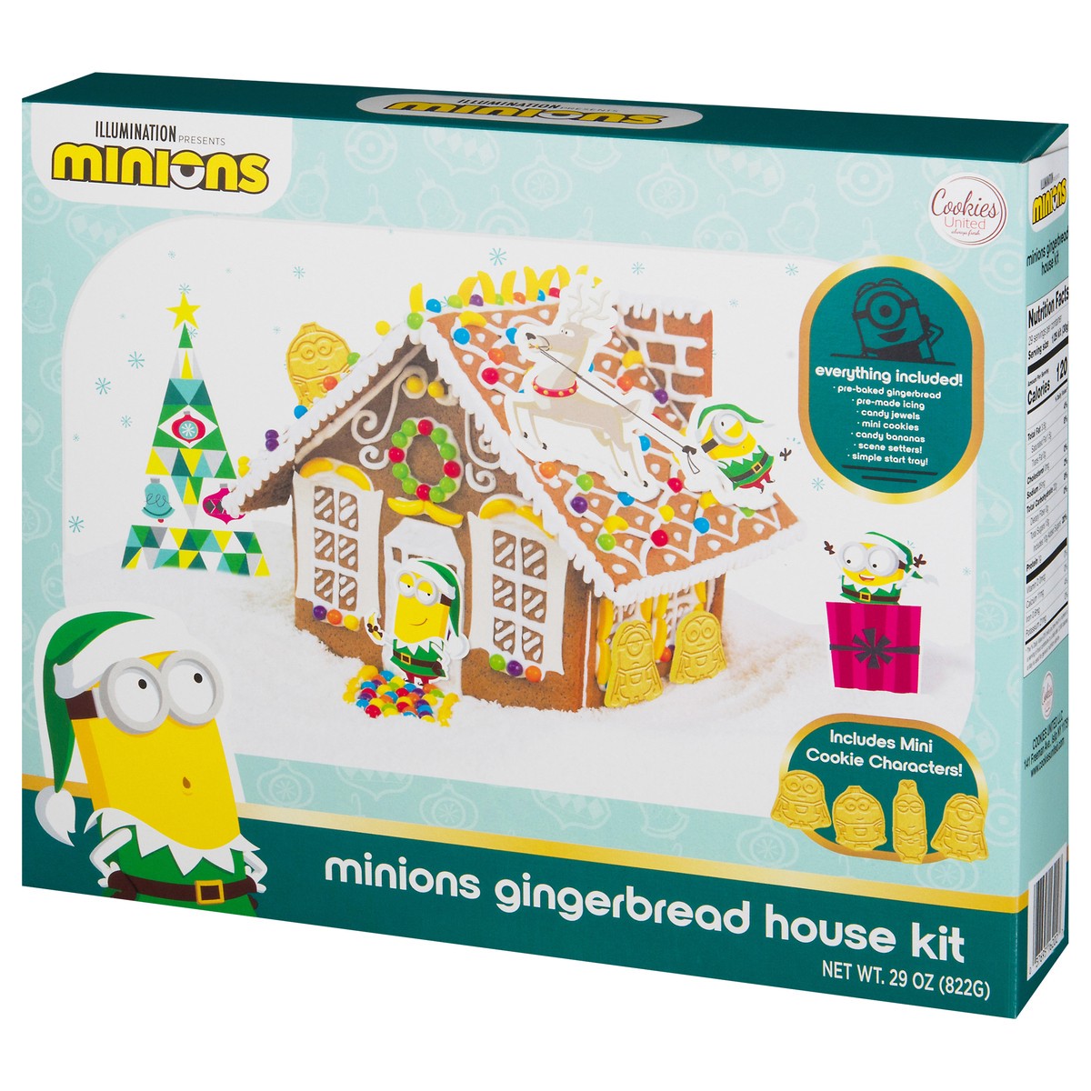 slide 5 of 9, Cookies United Minions Gingerbread House Kit 29 oz, 29 oz