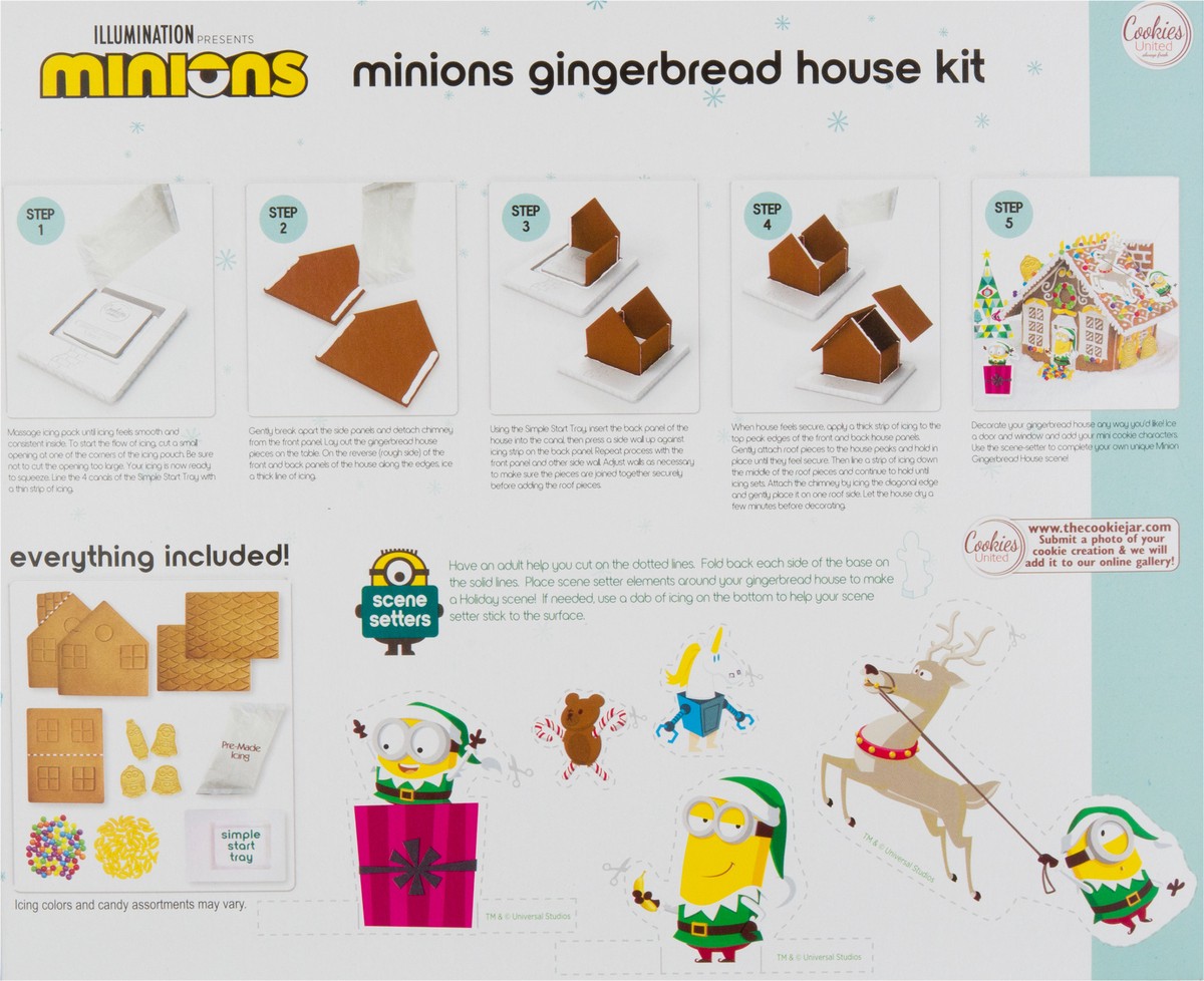 slide 7 of 9, Cookies United Minions Gingerbread House Kit 29 oz, 29 oz