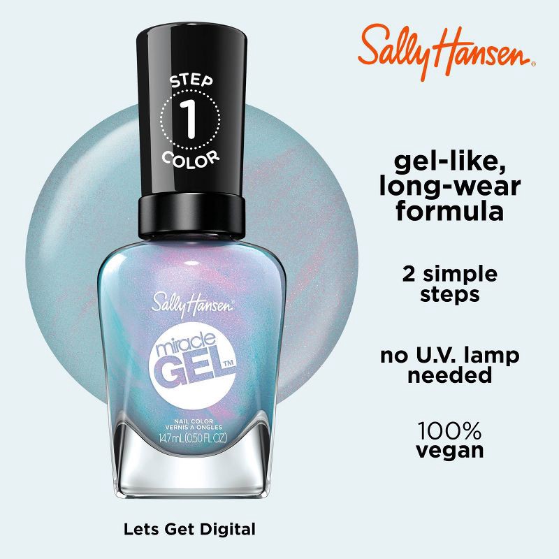 slide 4 of 9, Sally Hansen Miracle Gel Nail Color - 669 Let's Get Digital - 0.5 fl oz, 0.5 fl oz