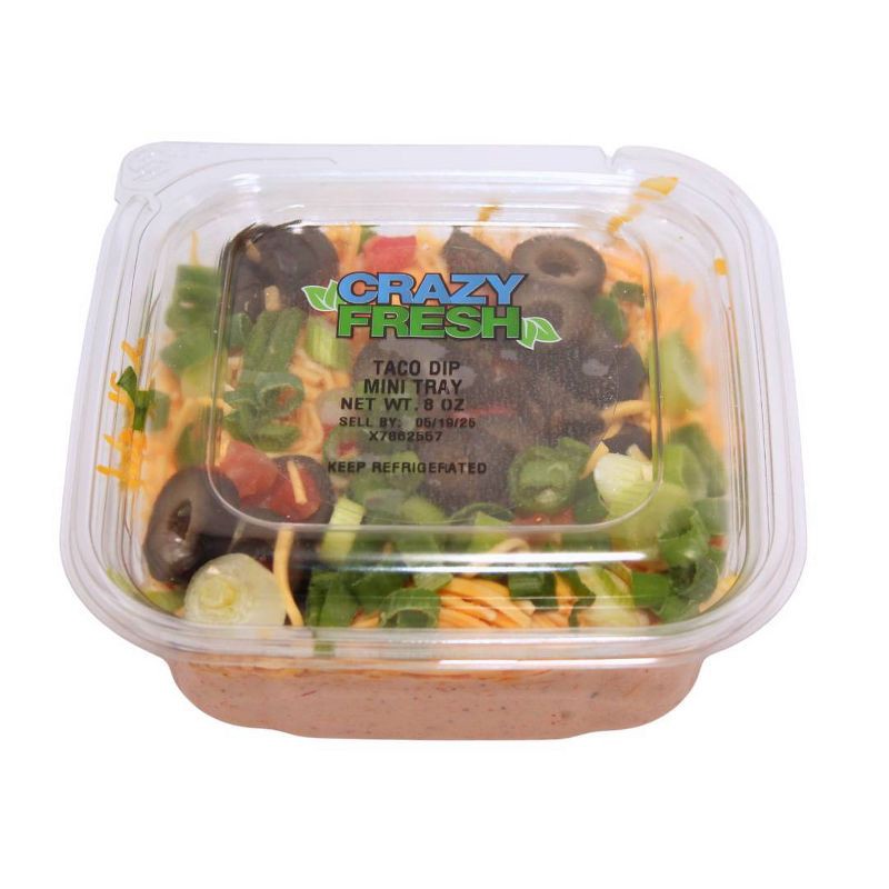 slide 7 of 7, Crazy Fresh Taco Dip Mini Tray - 8oz, 8 oz