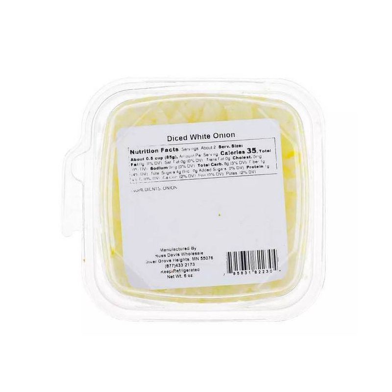 slide 3 of 3, Crazy Fresh White Onions Diced - 6oz, 6 oz