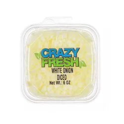 Crazy Fresh White Onions Diced - 6oz