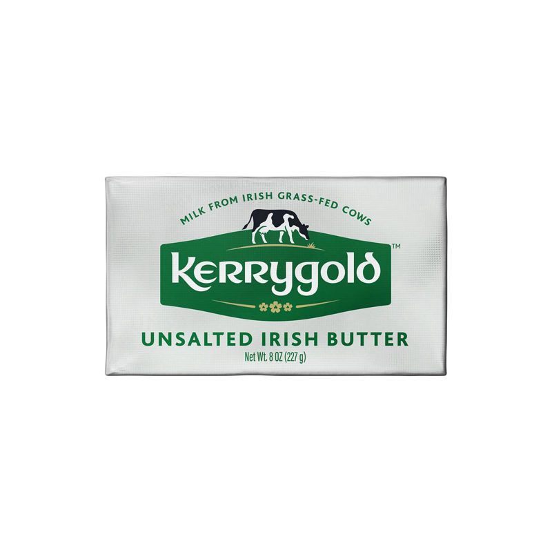 slide 1 of 7, Kerrygold Irish Grass-Fed Unsalted Butter Block - 8oz Foil, 8 oz