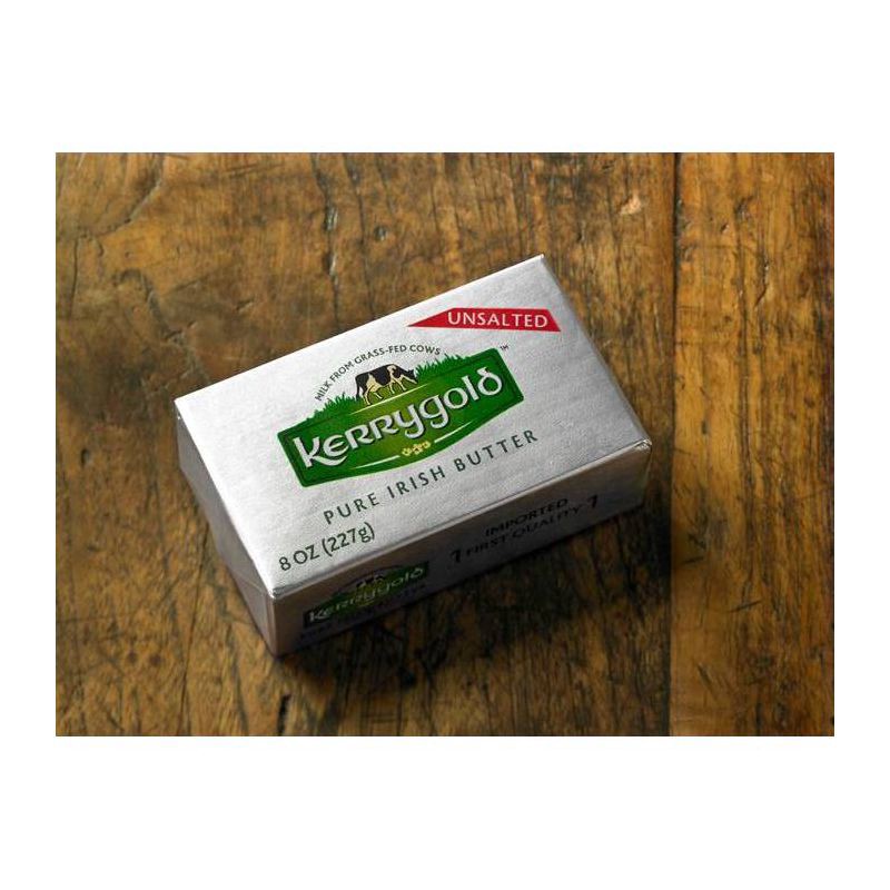 slide 4 of 7, Kerrygold Grass-Fed Pure Irish Unsalted Butter - 8oz Foil, 8 oz