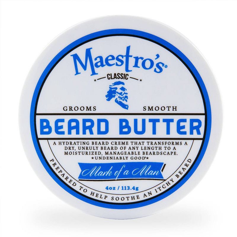 slide 1 of 4, Maestro's Classic Beard Butter Mark of a Man Blend - 4.0oz, 4 oz