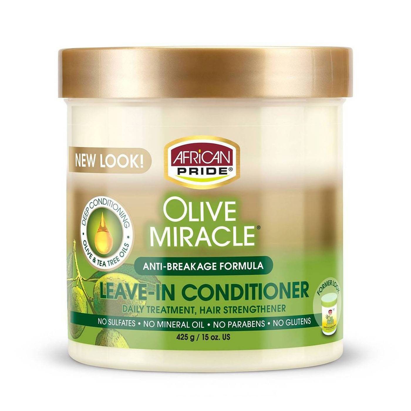 slide 1 of 1, African Pride Olive Miracle Anti-Breakage Leave -In Conditioner Cream - 15oz, 15 oz