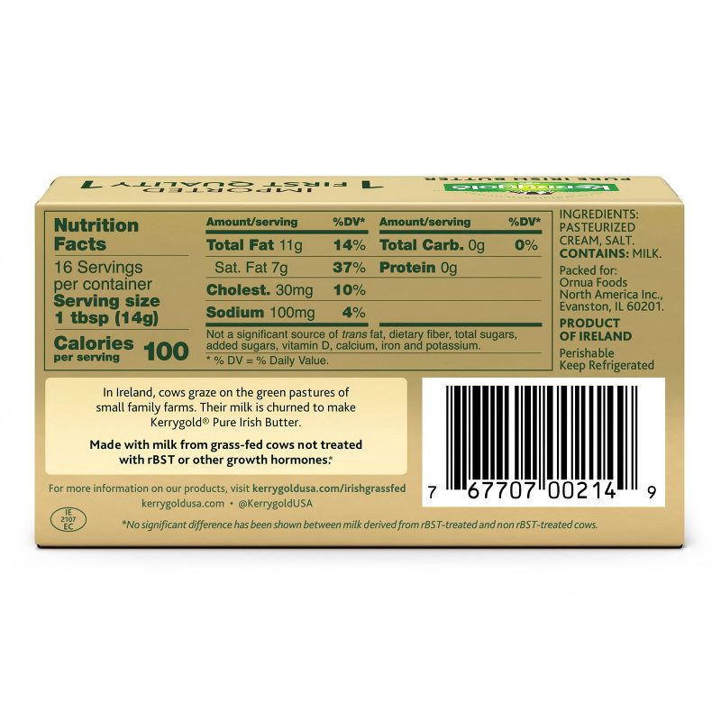 slide 3 of 4, Kerrygold Grass-Fed Pure Irish Salted Butter Sticks - 8oz/2ct, 2 ct; 8 oz