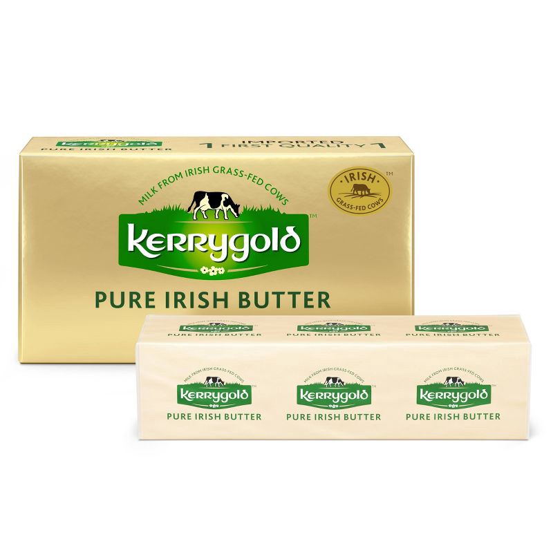 slide 1 of 4, Kerrygold Grass-Fed Pure Irish Salted Butter Sticks - 8oz/2ct, 2 ct; 8 oz