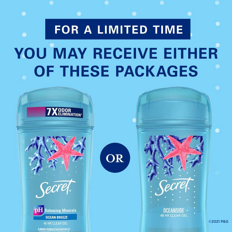 slide 3 of 11, Secret Fresh Antiperspirant & Deodorant Clear Gel Chill Ocean - 2.6oz, 2.6 oz