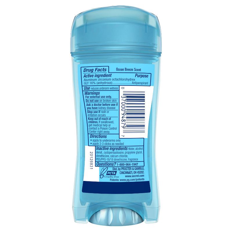 slide 8 of 11, Secret Fresh Antiperspirant & Deodorant Clear Gel Chill Ocean - 2.6oz, 2.6 oz