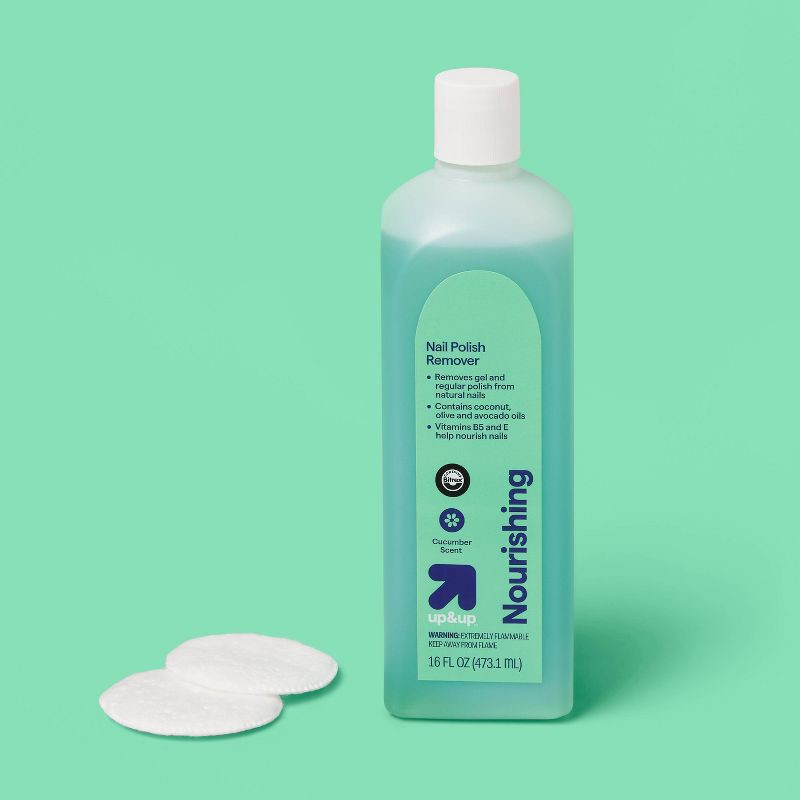 slide 2 of 3, Nourishing Nail Polish Remover - 16 fl oz - up&up™, 16 fl oz