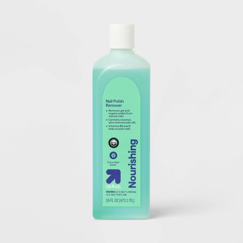 slide 1 of 3, Nourishing Nail Polish Remover - 16 fl oz - up&up™, 16 fl oz
