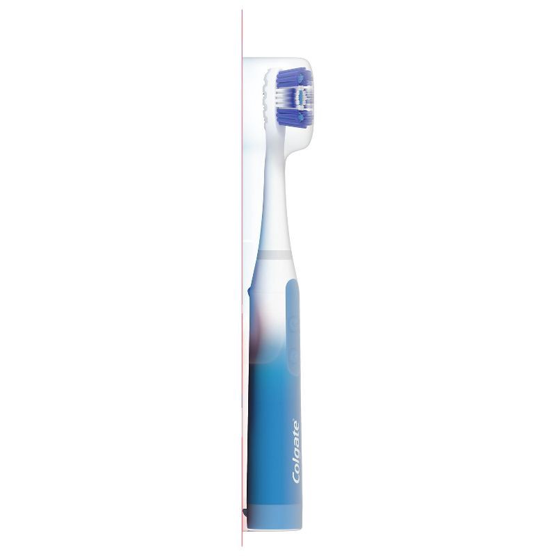 slide 8 of 8, Colgate 360 Floss Tip Deep Reach Bristles Sonic Powered Battery Soft Toothbrush, 1 ct