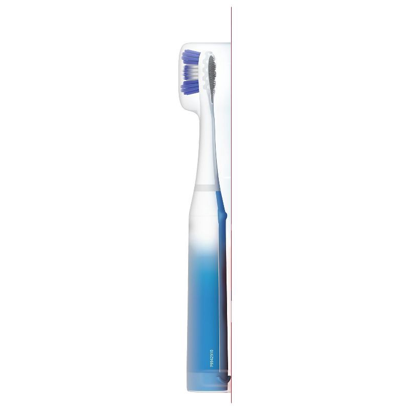 slide 3 of 8, Colgate 360 Floss Tip Deep Reach Bristles Sonic Powered Battery Soft Toothbrush, 1 ct