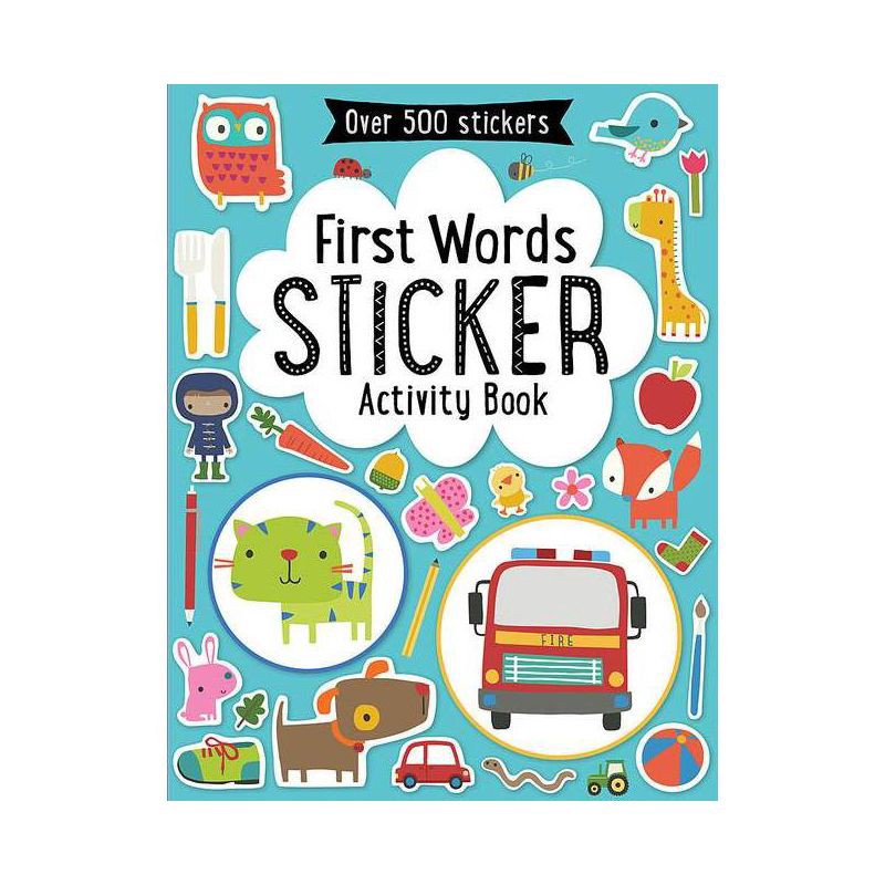 slide 1 of 1, Make Believe Ideas First Words Sticker Activity Book 05/06/2015 Juvenile Fiction - By Various ( Paperback ), 1 ct