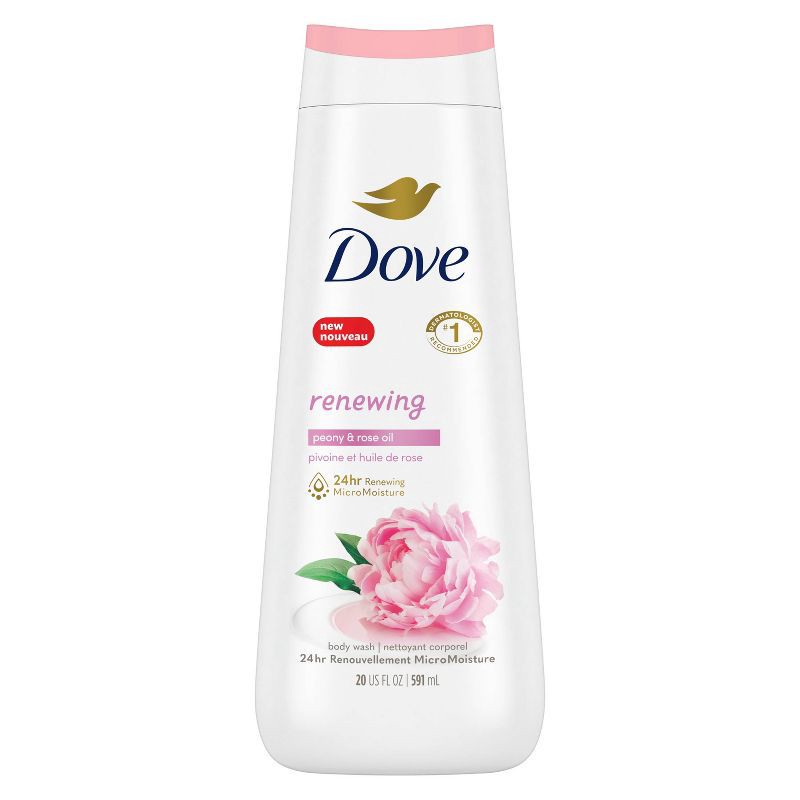 slide 2 of 5, Dove Beauty Dove Renewing Body Wash - Peony & Rose Oil - 20 fl oz, 20 fl oz