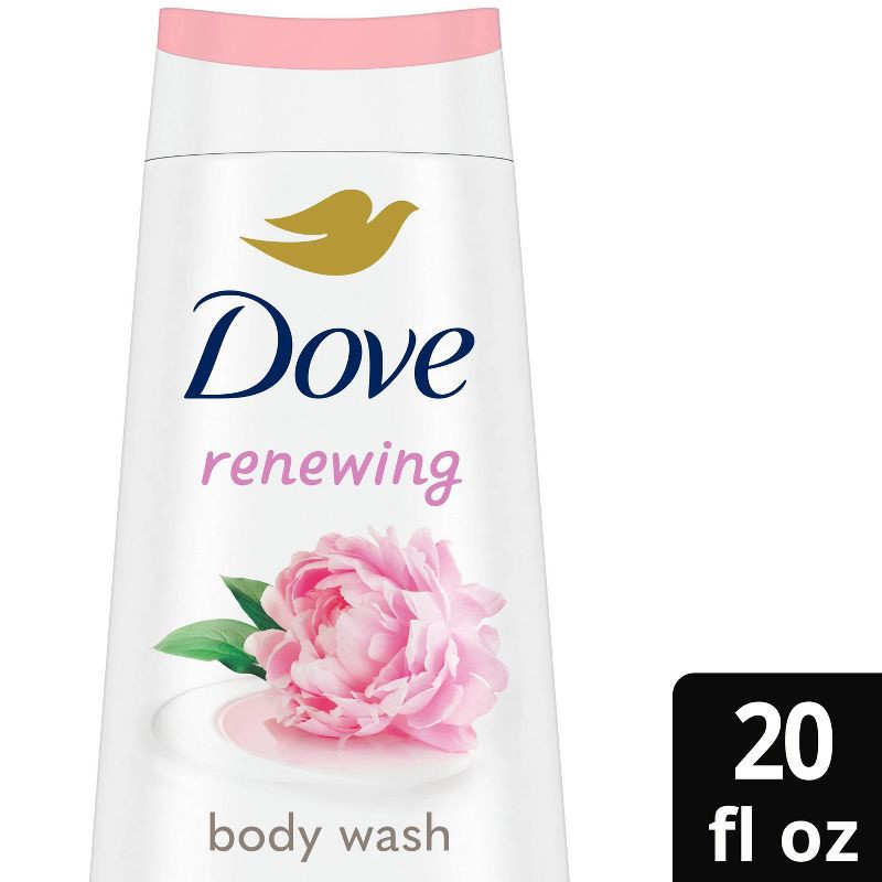 slide 1 of 5, Dove Beauty Dove Renewing Body Wash - Peony & Rose Oil - 20 fl oz, 20 fl oz