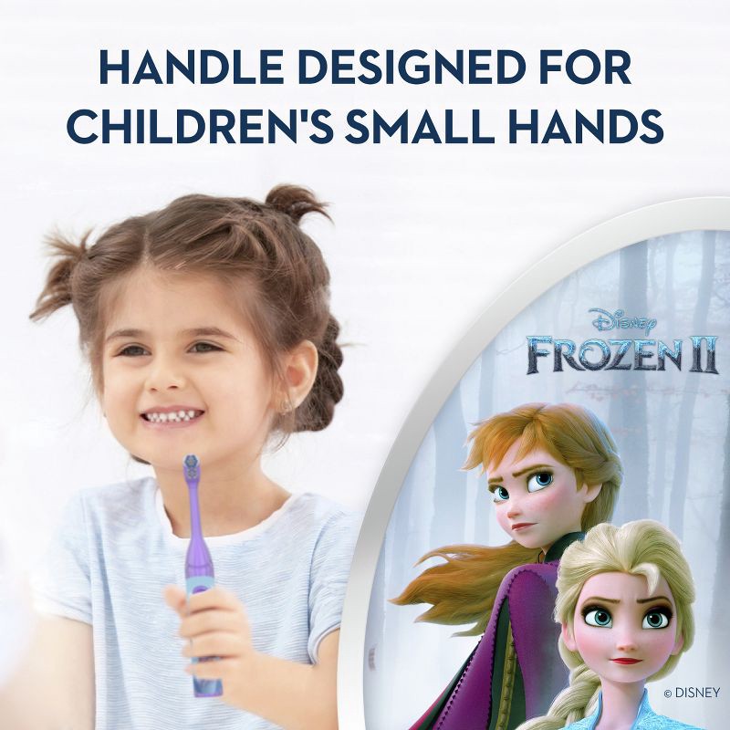 slide 7 of 10, Oral-B Kid's Battery Toothbrush featuring Disney's Frozen, Soft Bristles, for Kids 3+, 1 ct