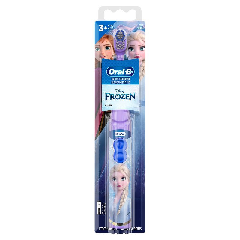slide 1 of 10, Oral-B Kid's Battery Toothbrush featuring Disney's Frozen, Soft Bristles, for Kids 3+, 1 ct
