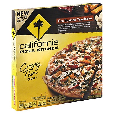 slide 1 of 4, California Pizza Kitchen Fire Roasted Vegetables Crispy Thin Crust Pizza, 14.3 oz
