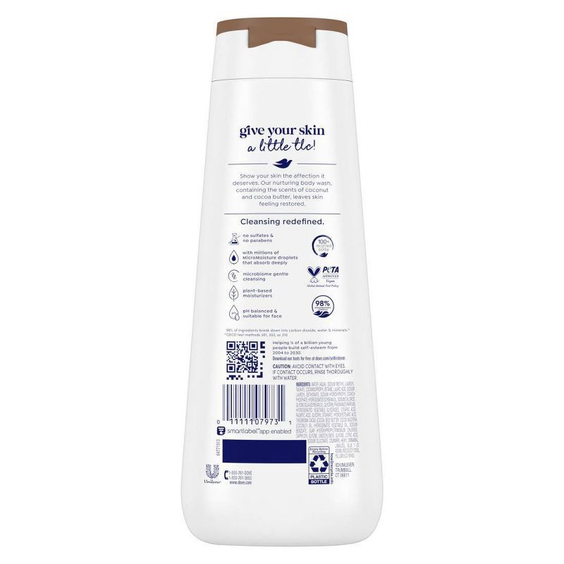 slide 2 of 14, Dove Beauty Dove Restore Body Wash - Coconut & Cocoa Butter 24hr Lotion-Soft Skin - 20oz, 20 oz