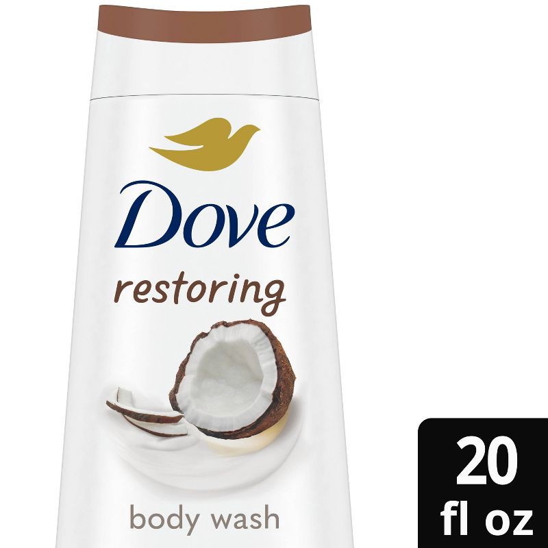 slide 1 of 7, Dove Beauty Dove Body Wash - Coconut - 20oz, 20 oz