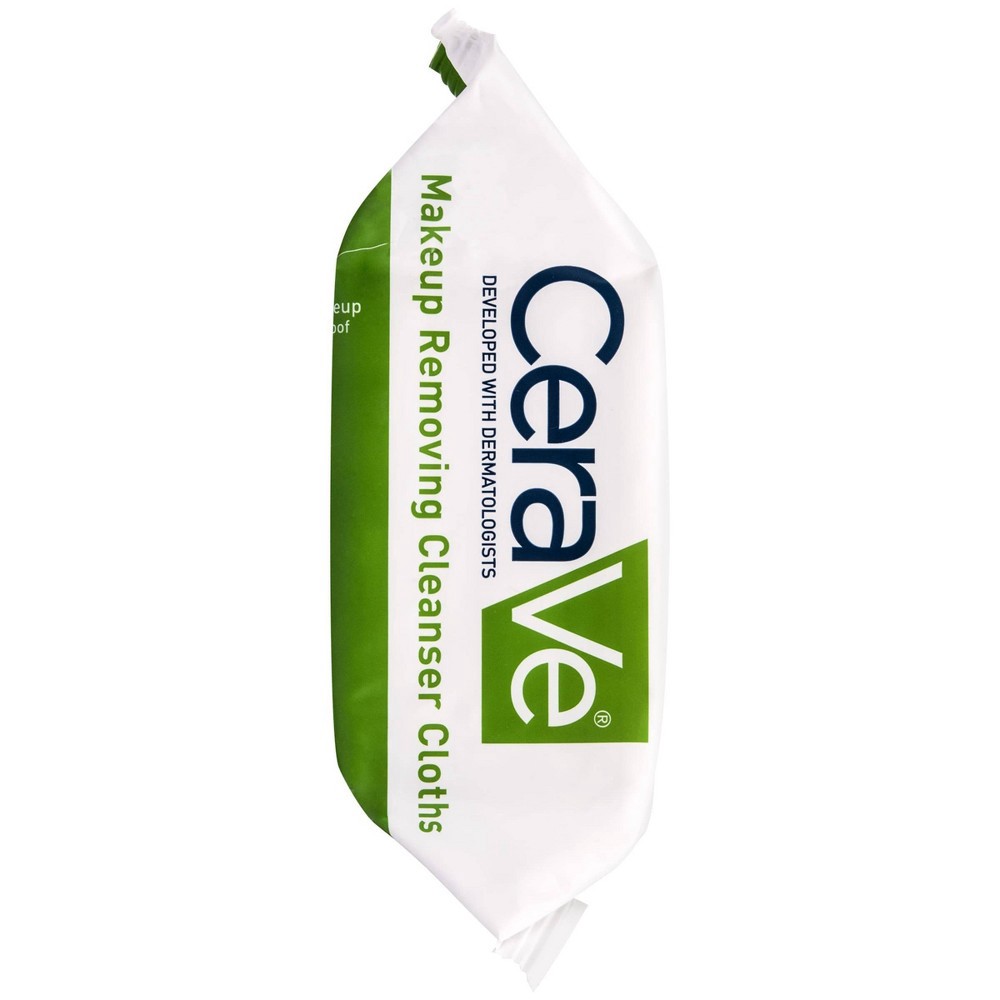 slide 3 of 5, CeraVe Makeup Remover Cleansing Cloths Ultra-Gentle Wipes with Ceramides - 25ct, 25 ct