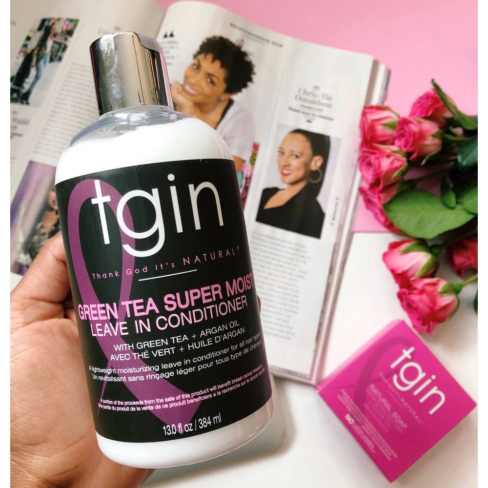 TGIN Green Tea Super Moist LeaveInConditioner with Green Tea and Argan Oil 13 fl oz 13 fl oz