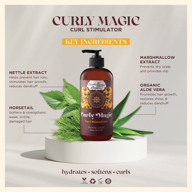 slide 4 of 8, Uncle Funky's Daughter Curly Magic Curl Stimulator - 12 fl oz, 12 fl oz