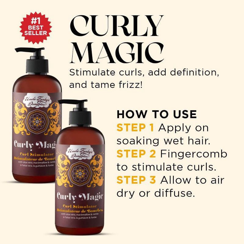 slide 5 of 8, Uncle Funky's Daughter Curly Magic Curl Stimulator - 12 fl oz, 12 fl oz