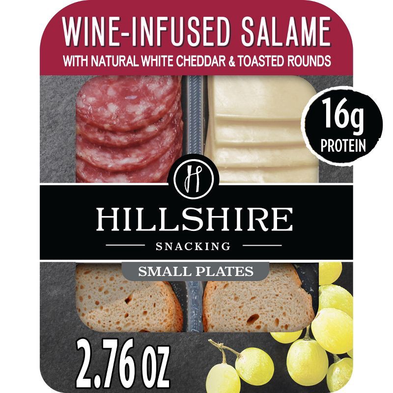 slide 1 of 4, Hillshire Farm Hillshire Snacking Wine Infused Salame Cheese and Crackers Small Plate - 2.76oz, 2.76 oz